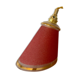 Baladeuse tulipe vintage en verre sablé rouge