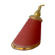 Baladeuse tulipe vintage en verre sablé rouge