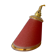 Baladeuse tulipe vintage en verre sablé rouge