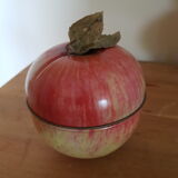 Metal box in the shape of apple Original Vintage 9
