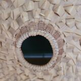 Large Woven Rattan Lampshade 70's