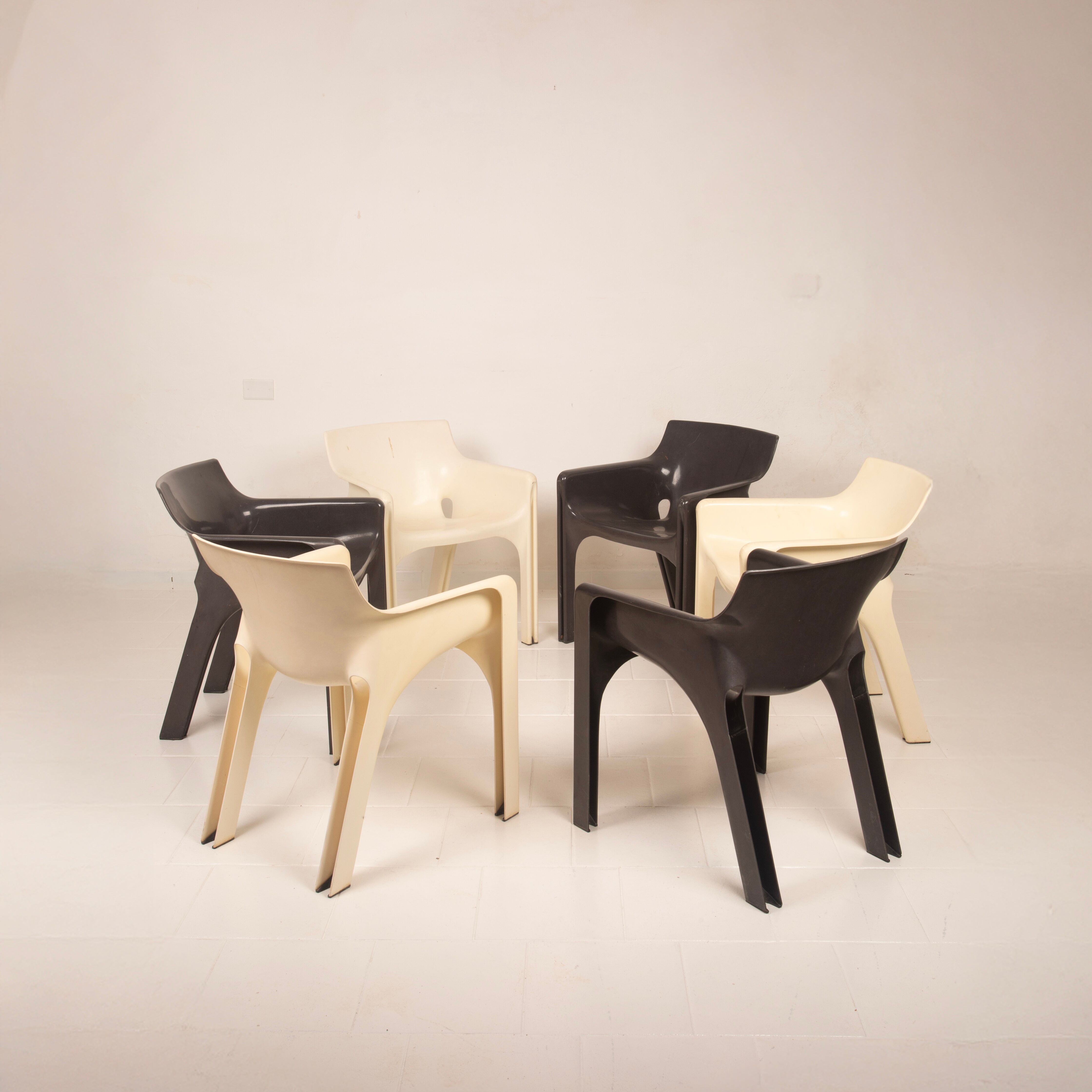 Ensemble de six fauteuils Gaudì par Vico Magistretti pour Artemide