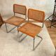 Chaise Cesca B32 de Marcel Breuer estampillée, Italie