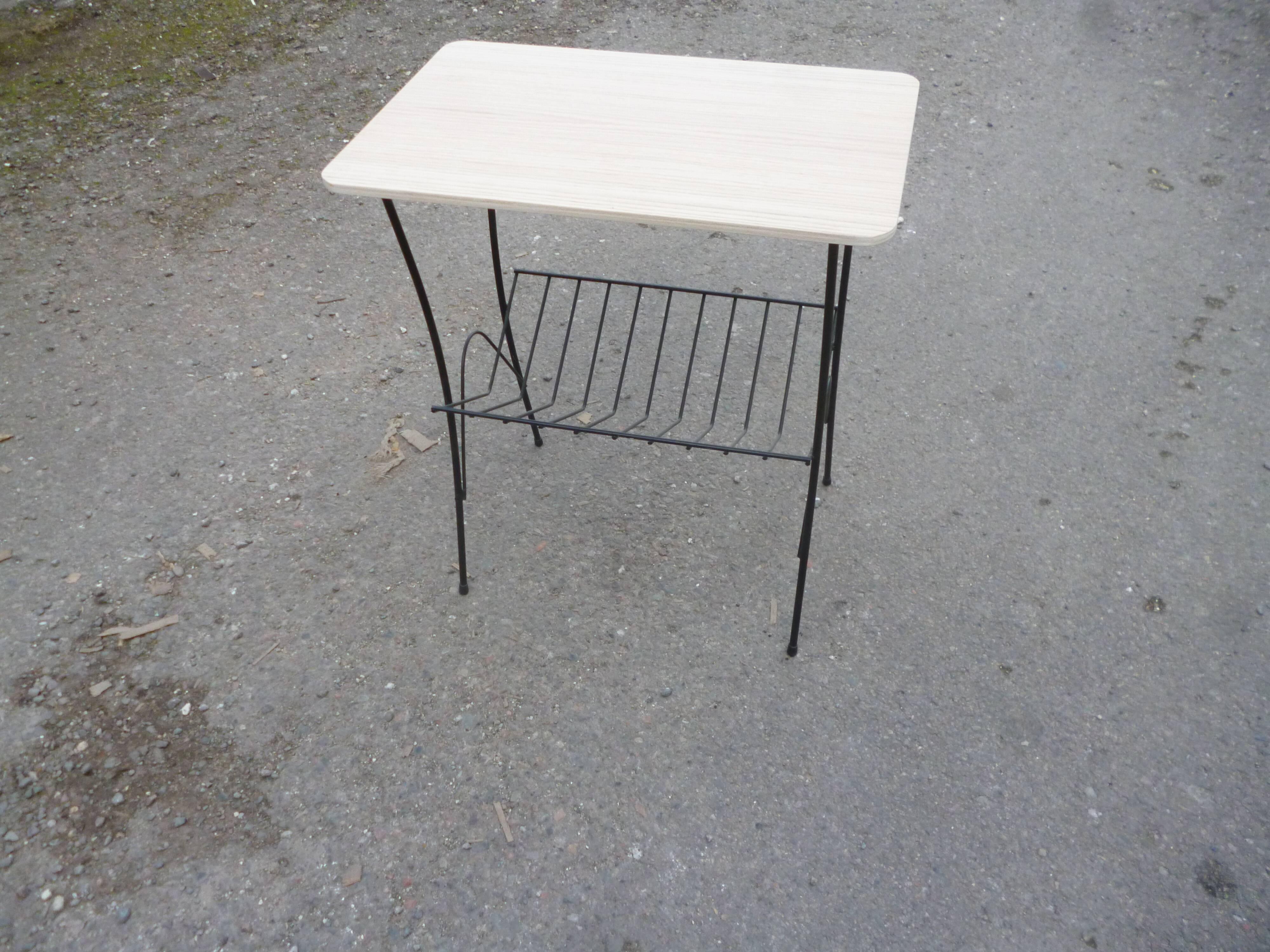 Side table magazines holder 70s