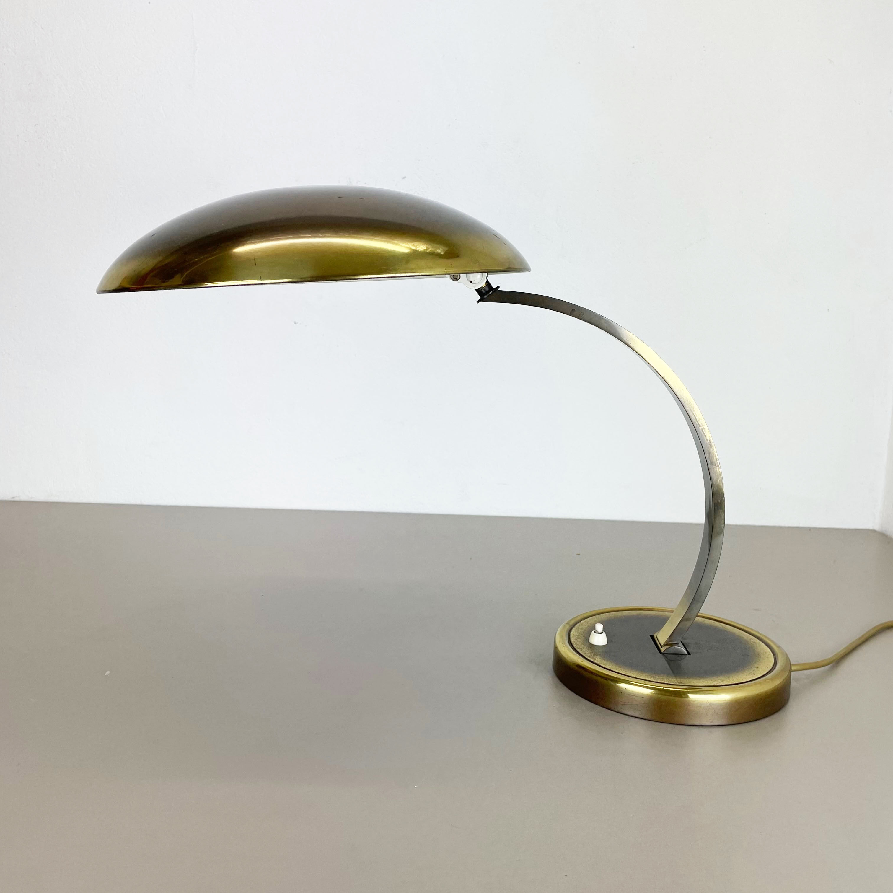 German Brass Kaiser Idell 6751 Bauhaus Desk Light Christian Dell, Germany, 1950s