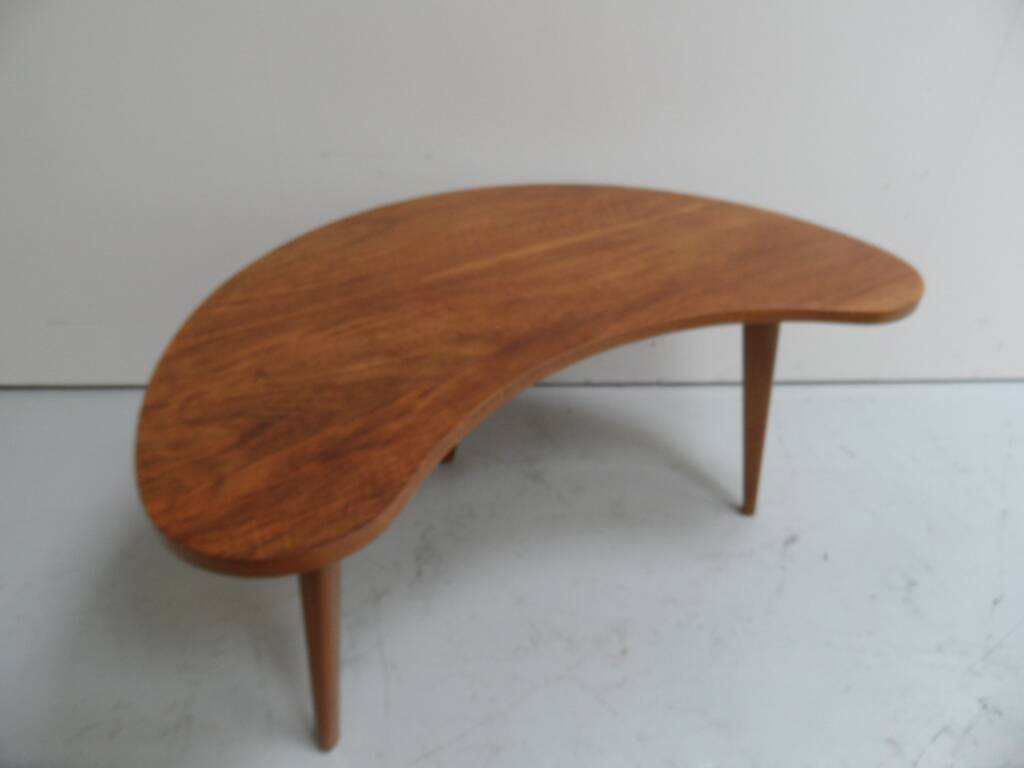 Mid Century moon-shaped coffee table