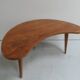 Mid Century moon-shaped coffee table