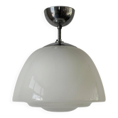 Opal glass ceiling light in Bauhaus style, Art Deco, 1940s, Germany