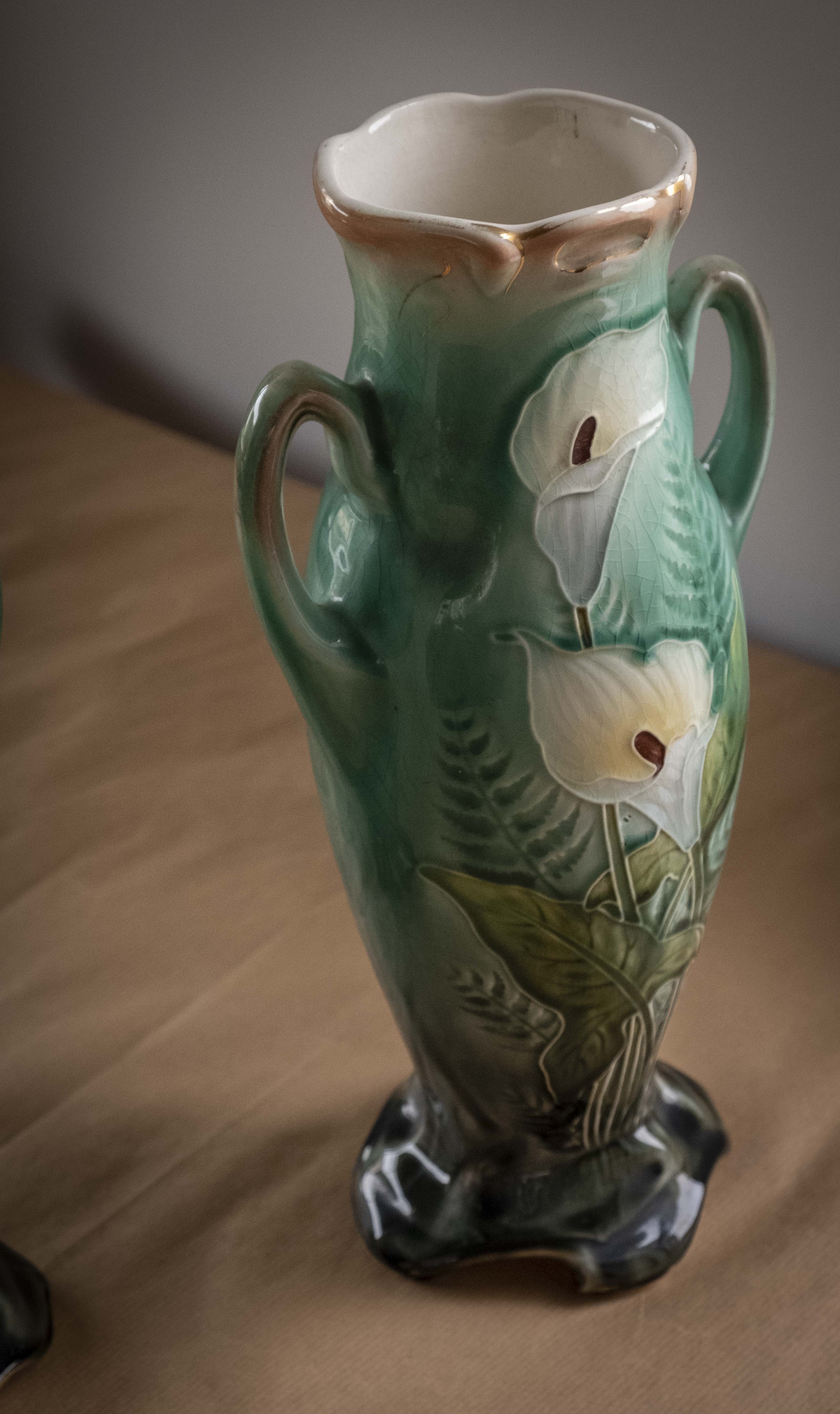 Pair of art nouveau vases