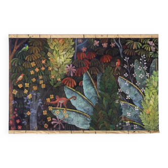 Painted canvas depicting lush nature. Contemporary work.