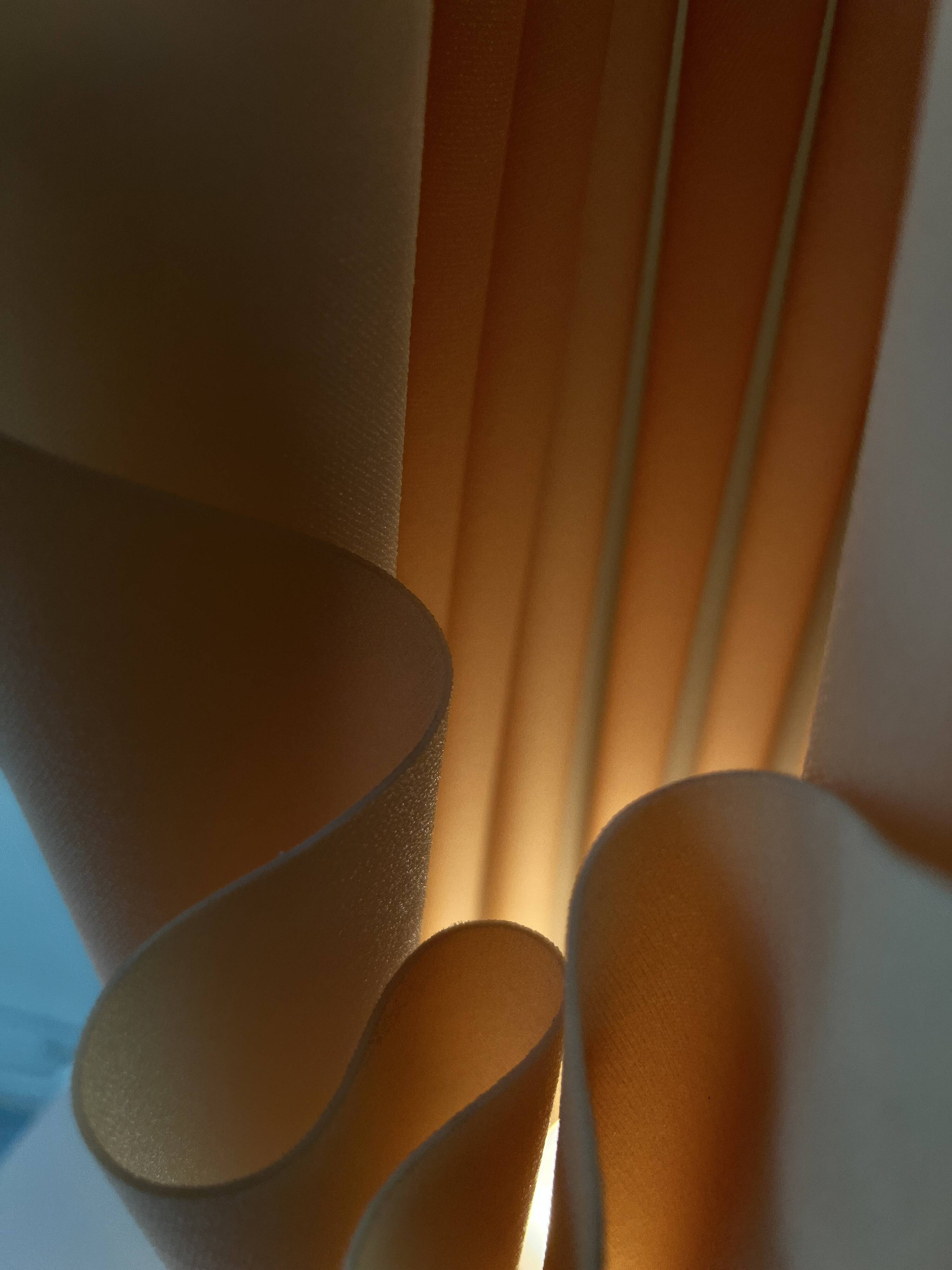 Athena table lamp draped in beige and pink, Georgia Jacob 1970