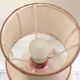 Vintage pink alabaster bedside lamp