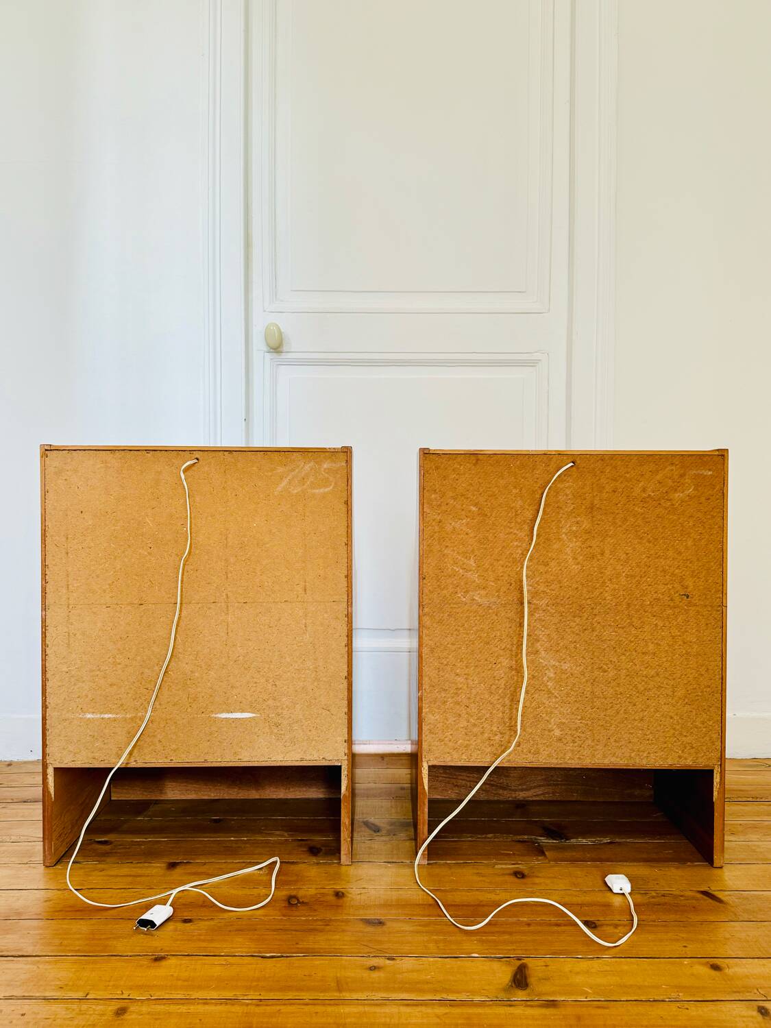 Pair of vintage Scandinavian design bedside tables