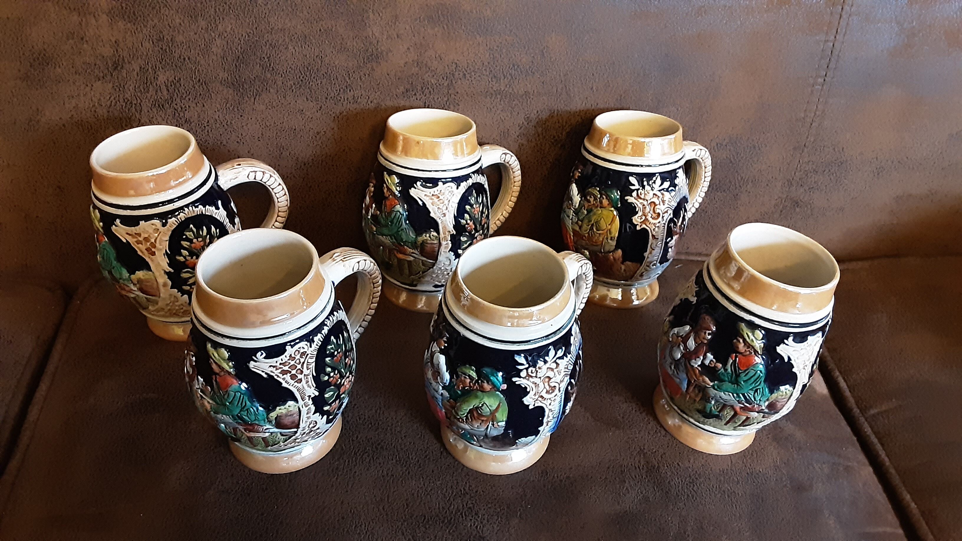 Set of 6 mugs beer germany