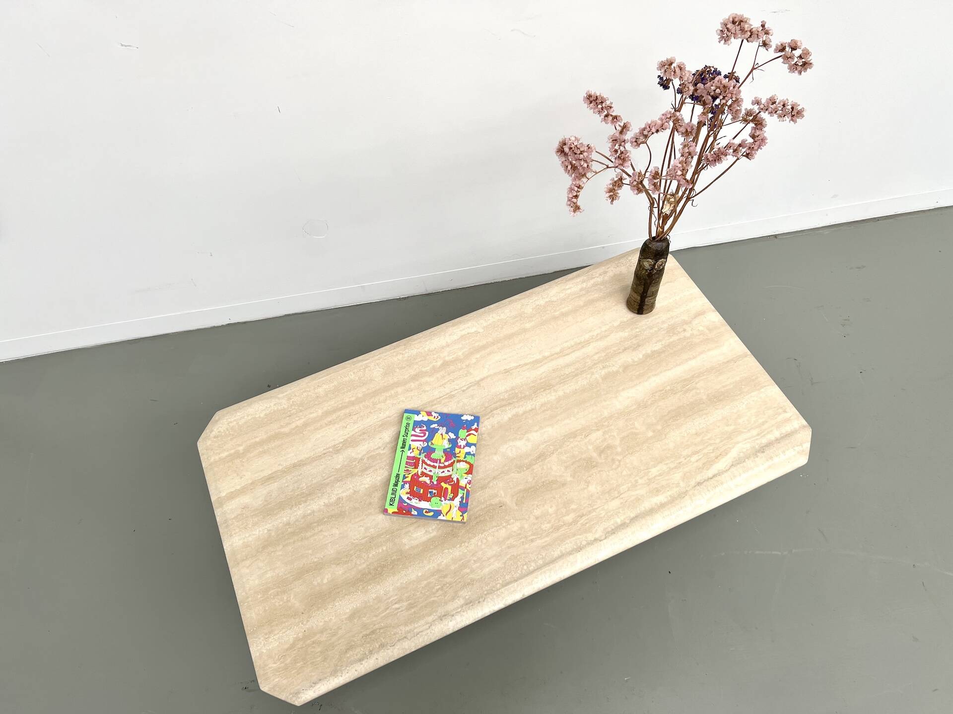 Travertine coffee table, Italy 1970