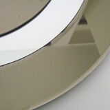 Beveled mirror round smoked glass with 2 shades, Italy