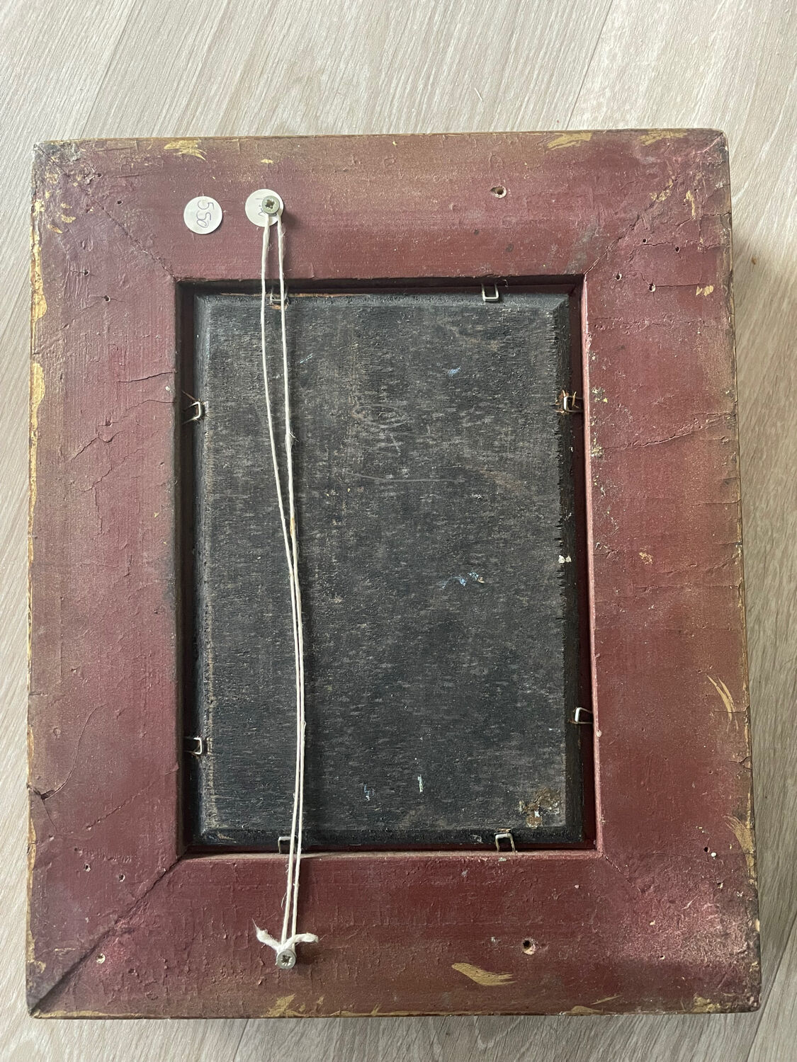 Old table from the 19th century - Horse racing - Oil on panel - Signed R. W.