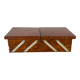Walnut magnifying glass jewel box and mirrors