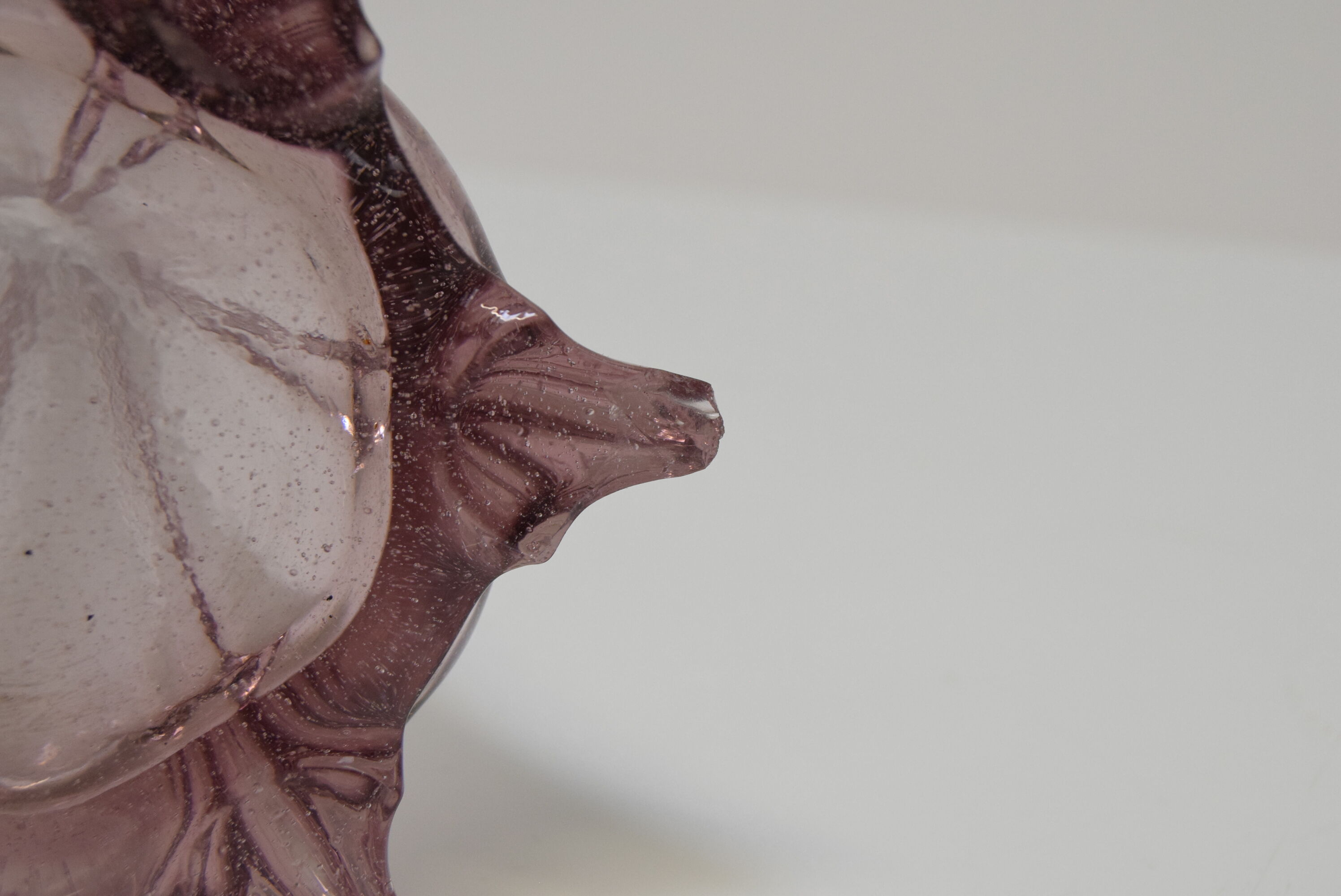 Art Czech glass vase, by Glasswork Novy Bor, 1950s