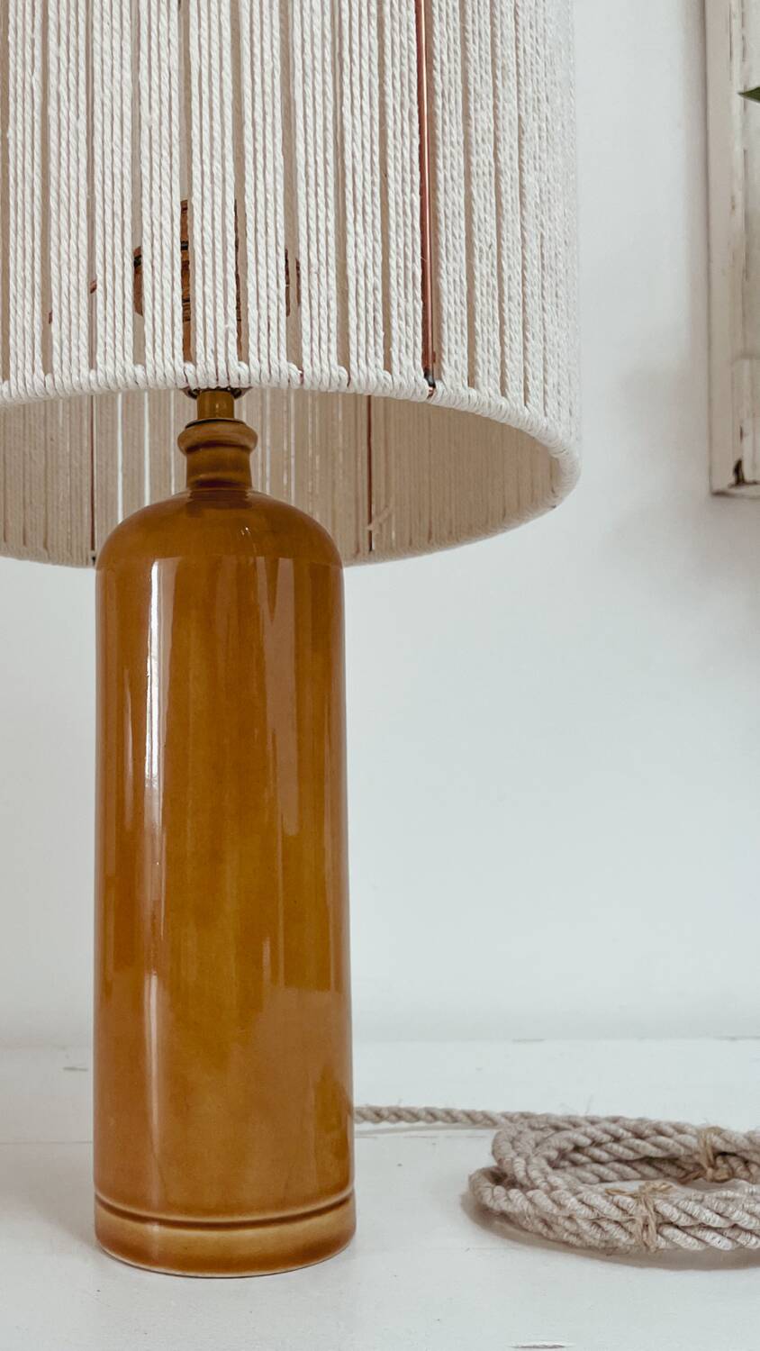 Enamelled stoneware lamp