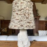Raw stone lamp