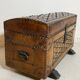Spanish style leather and wood chest