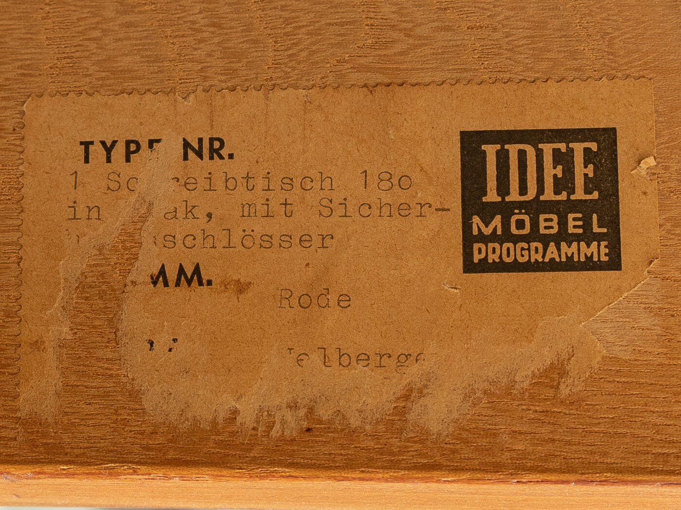 1950s desk, Oldenburger Möbelwerkstätten