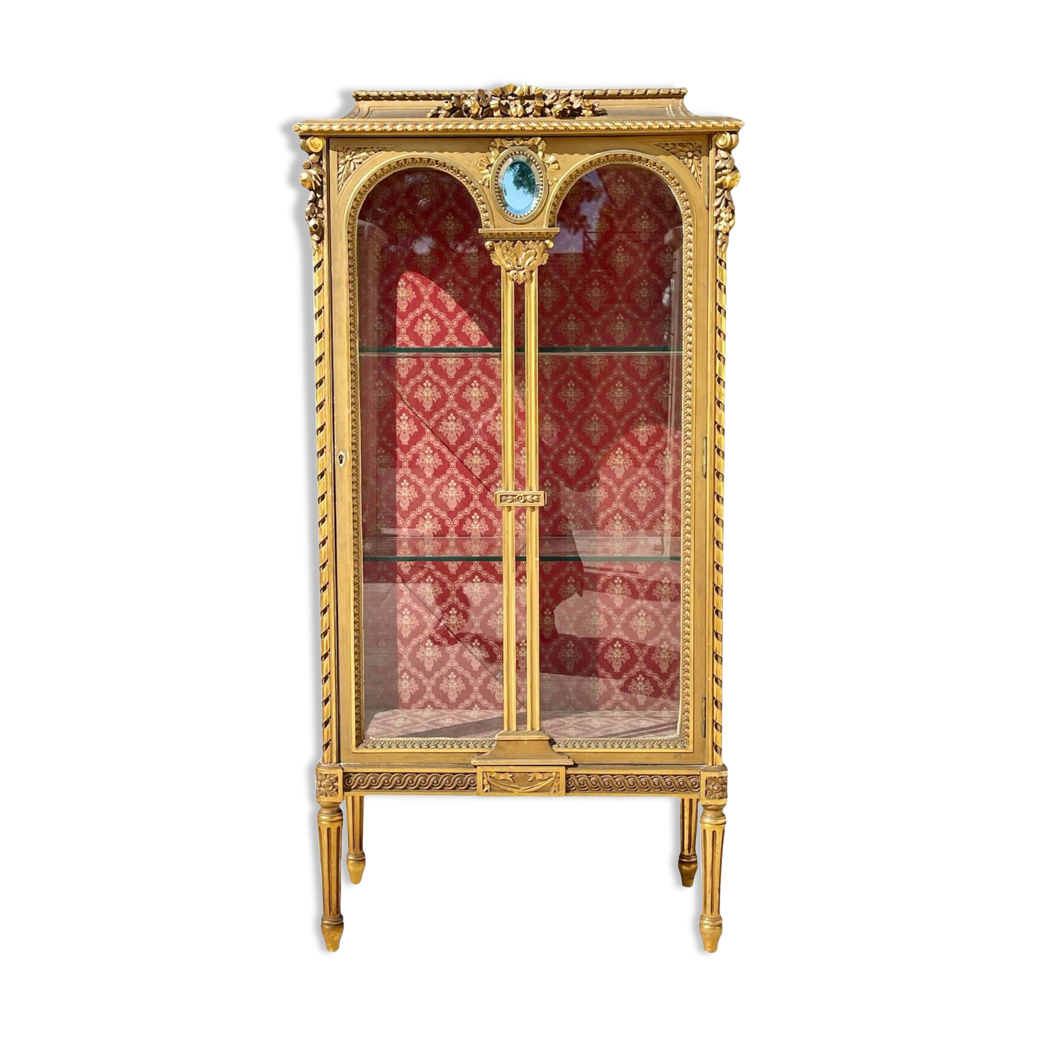 Vitrine en Bois doré Style Louis XVI