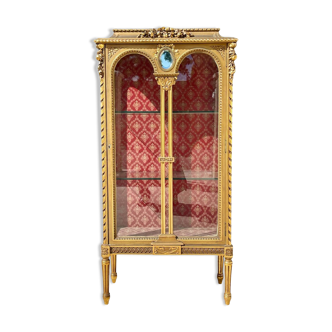 Vitrine en Bois doré Style Louis XVI