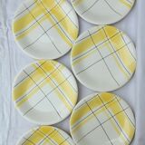 Set of 6 dessert plates model Montreal yellow Salins