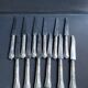 12 dessert knives (fruit) – Silver handle – Rocaille style