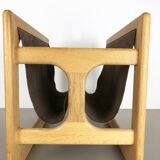 Danish oak wood magazine rack design made by Salin Møbler, 1970s