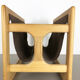 Danish oak wood magazine rack design made by Salin Møbler, 1970s