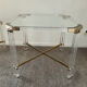 Vintage coffee table in lucite and brass 60s-70s
