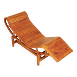 Chaise longue en teck - dans l'esprit de la chaise LC4 de Le Corbusier
