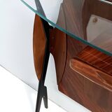 Ebonized Beech Hallway Console with Mirror, Ital