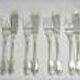 Christofle Rubans model, 6 fish cutlery, 12 pieces in silver-plated metal.