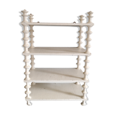 Shelves old wall reels in white painted wood