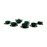 Vallauris coffee cups and sugar bowl, Lunetta , circa 1950