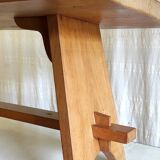 Solid oak coffee table - 1950s