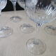 Set of 6 glasses of rosé or red wine in crystalline