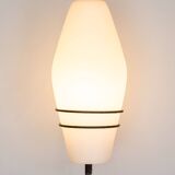 Large outdoor lamp made from metal and opal glass