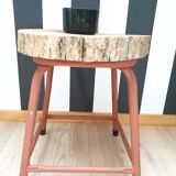 Vintage Stool Side Table
