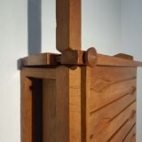 Swivel bar cabinet in oak Guillerme and Chambron for Notre Maison 1970