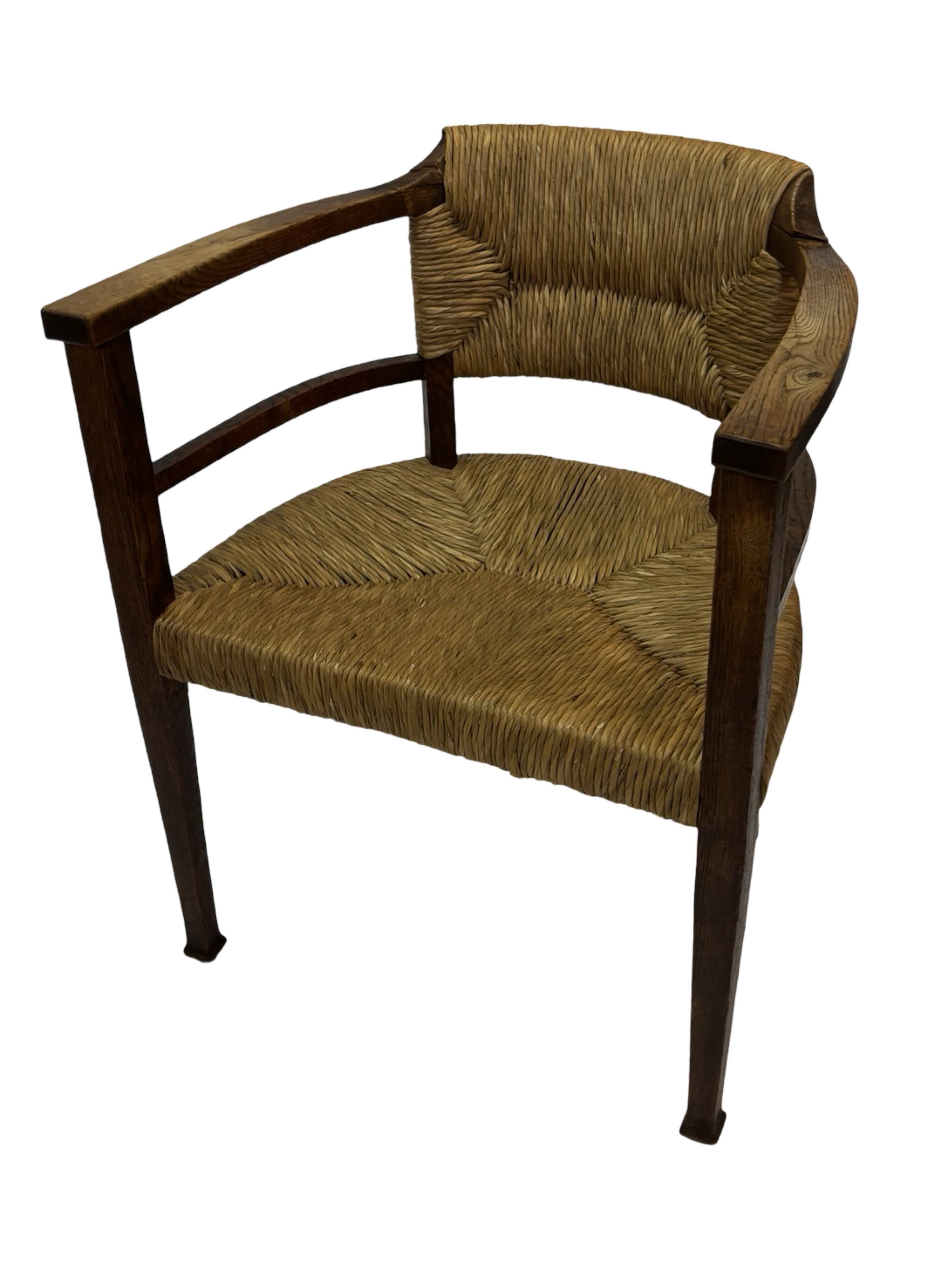 Art Deco chair minimalist oak wicker minimalist design