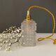 Vintage rectangular glass globe suspension