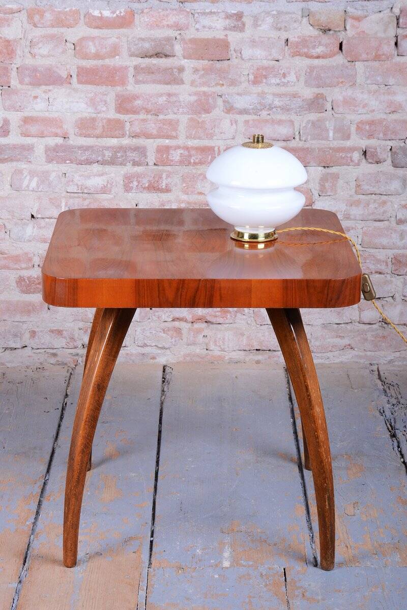 Mid-Century Table Lamp in Brass and Glass, Czech, 1960s