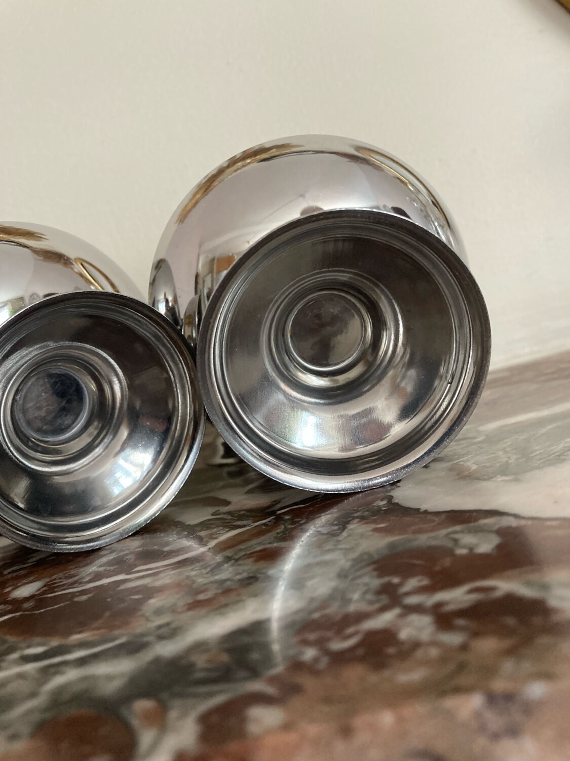 6 stainless steel ice cream bowls