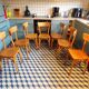 Set 7 chaises de bistrot vintage
