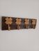 Vintage-style wall coat rack – 4 golden cast iron hooks – 40 cm